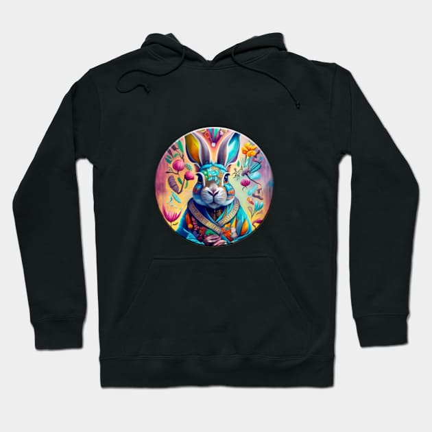 Rabbit Chinese horoscope Hoodie by LegnaArt